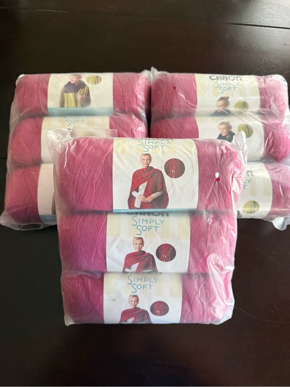 Caron Simply Soft Yarn Bundle in Vibrant Pink
